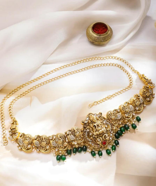 The Royal Lakshmi Antique Gold Kamarbandh / Waist Chain
