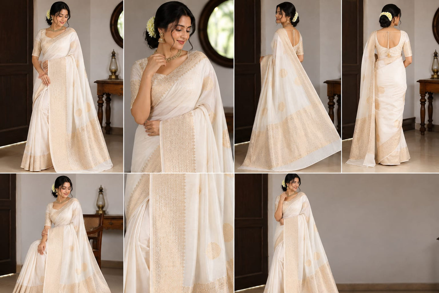 Ivory Gold Banarasi Elegance saree