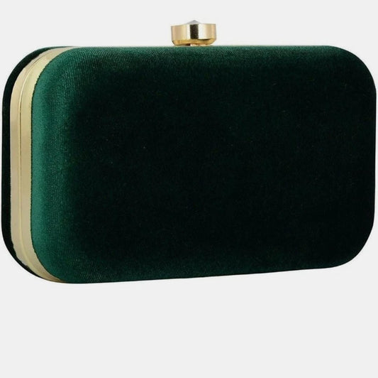 Royal Emerald Bloom – Handcrafted Statement Clutch