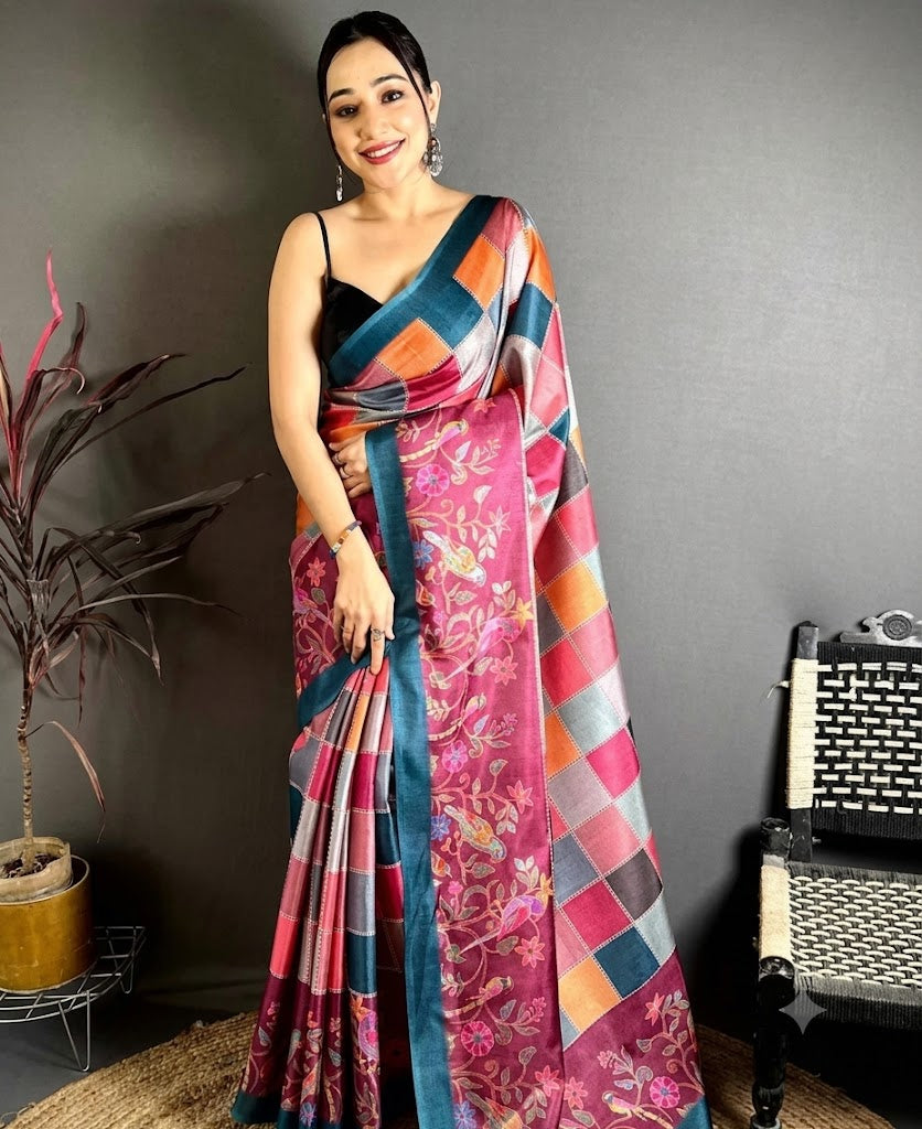 The Prism Harmony Manipuri Silk Saree