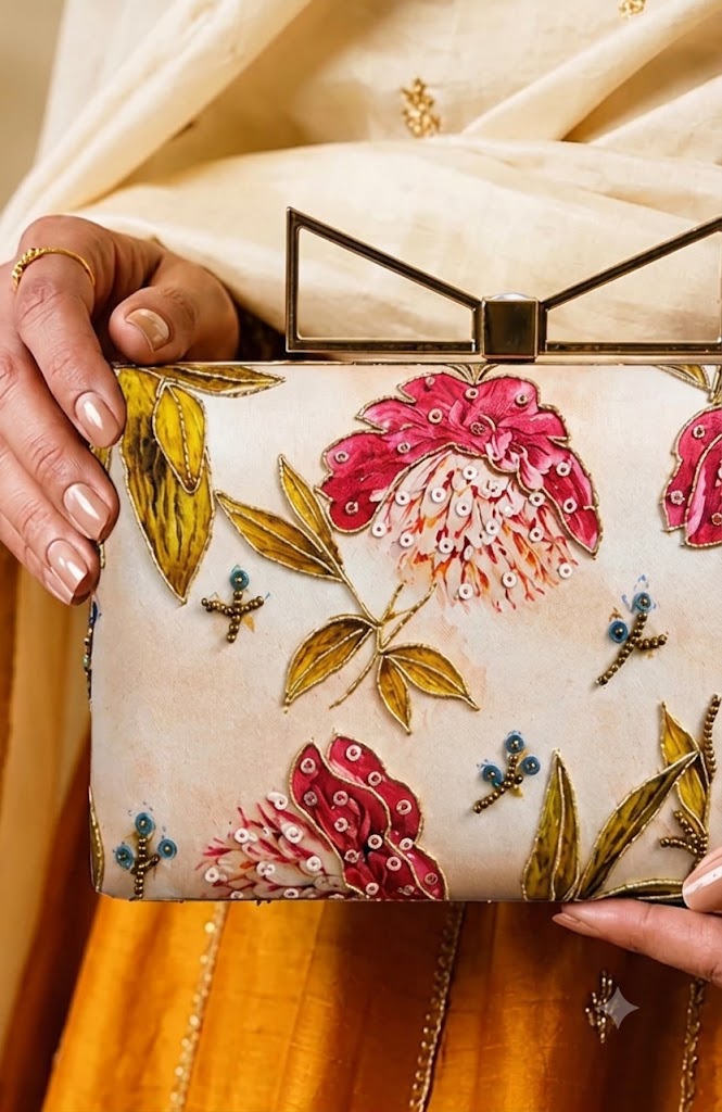 The Enchanted Peony Box Clutch
