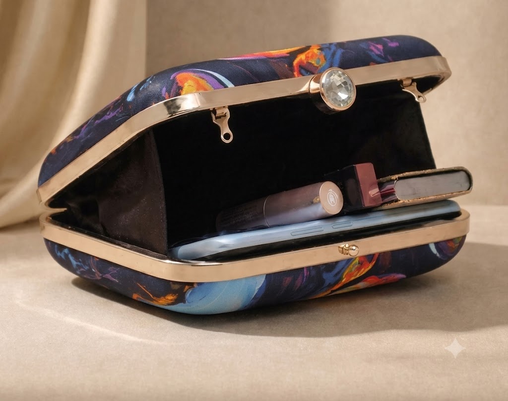 Vanguard Vision Pop Art Printed Box Clutch