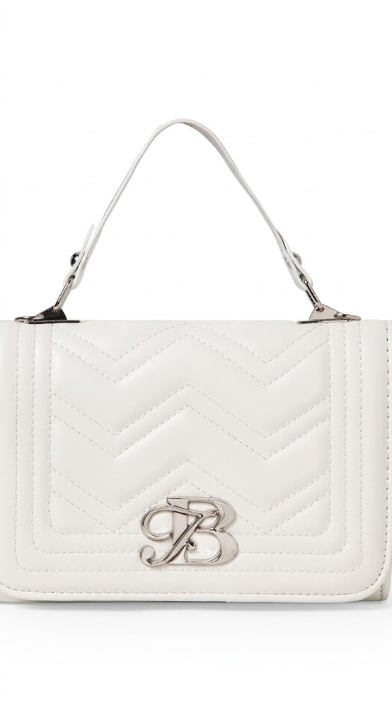 The Ivory Monogram Quilted Satchel