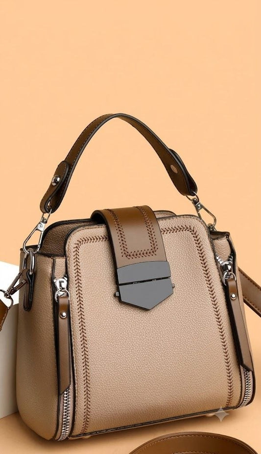 Urban Edge Stitched Bucket Crossbody