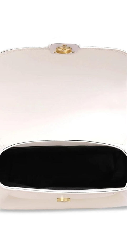 The Pure Minimalist Ivory Flap Bag