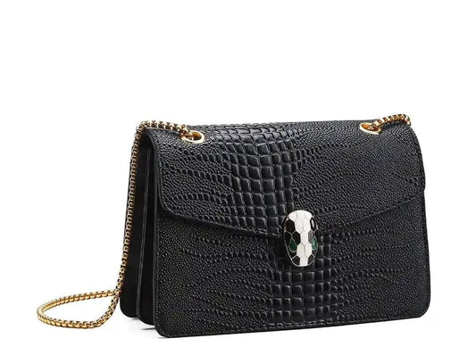 The Viper Luxe Crocodile-Embossed Shoulder Bag