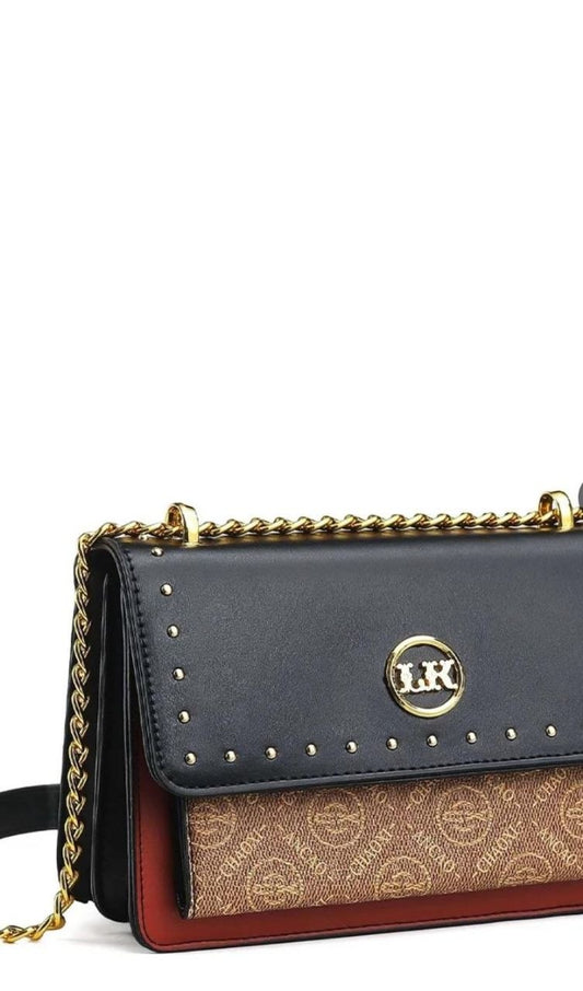 The Midnight Studded Monogram Shoulder Bag