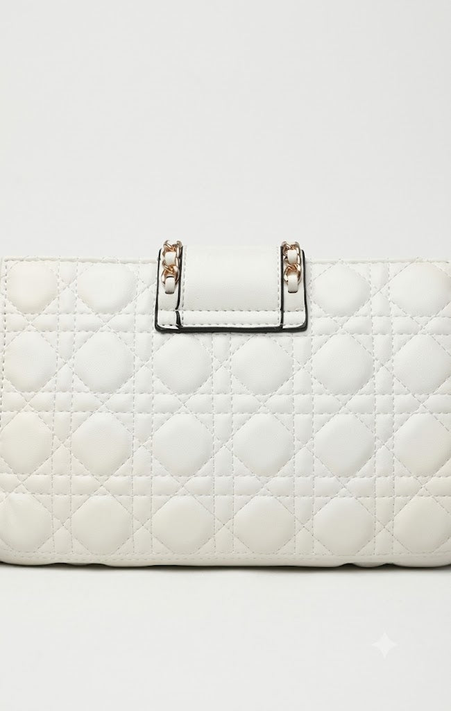 The Ivory Cannage Chain-Bound Clutch