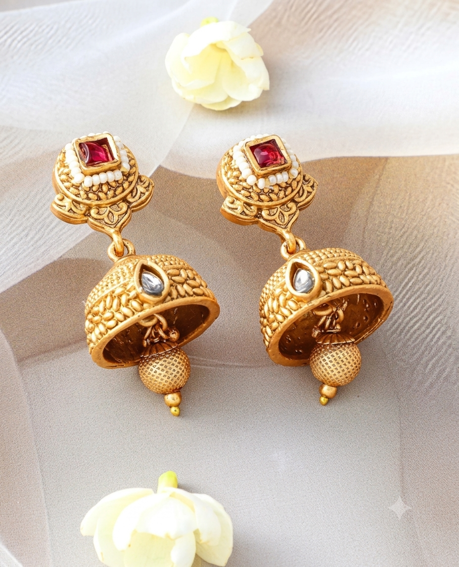 The Royal Temple Floral Gold Choker Set