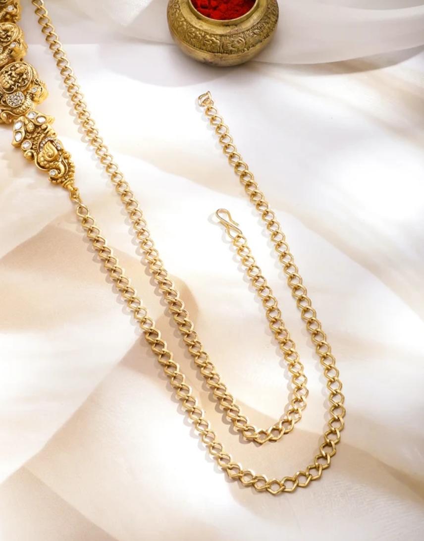 The Royal Lakshmi Antique Gold Kamarbandh / Waist Chain