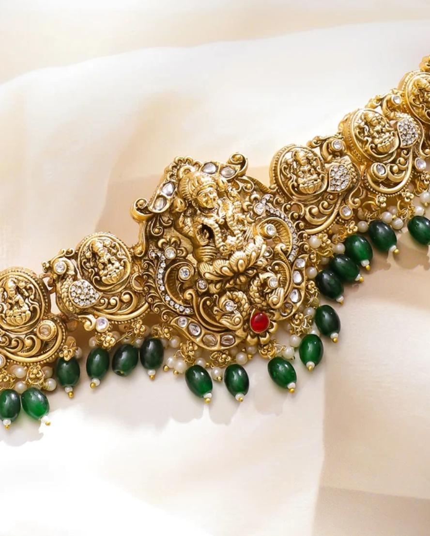 The Royal Lakshmi Antique Gold Kamarbandh / Waist Chain