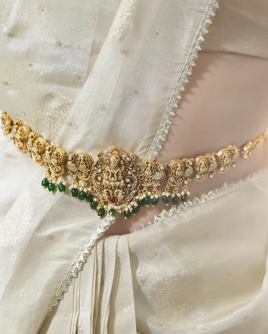 The Royal Lakshmi Antique Gold Kamarbandh / Waist Chain