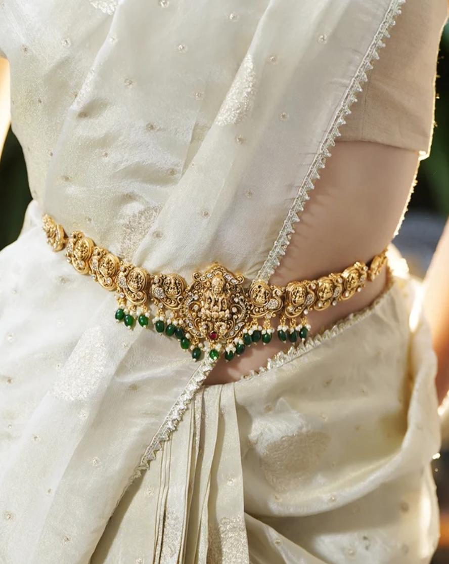 The Royal Lakshmi Antique Gold Kamarbandh / Waist Chain