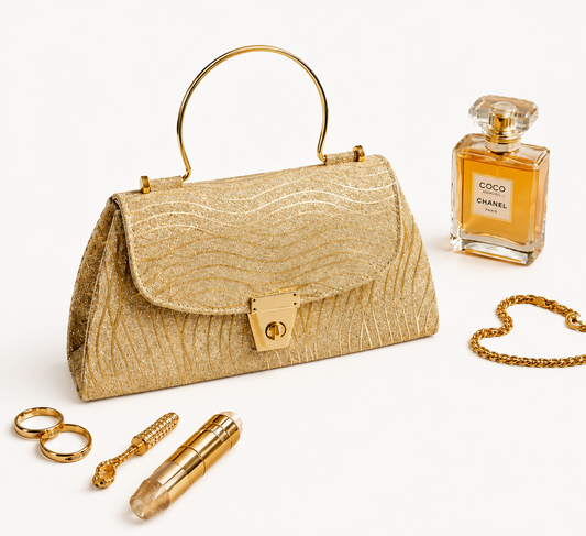 Golden Radiance Luxe Handbag – Sparkle That Speaks Elegance