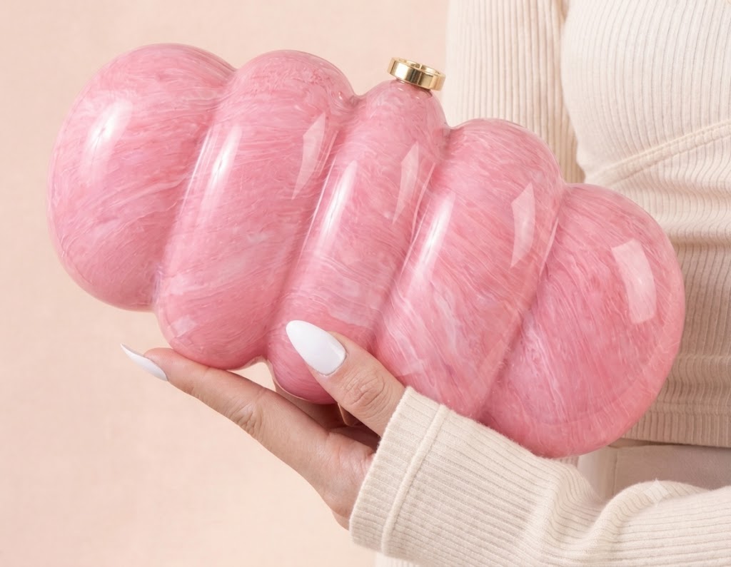 The Blush Marbled Cloud Clutch