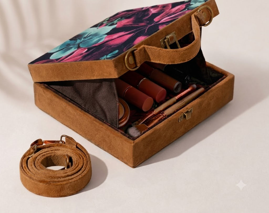 Tropical Luxe Botanical Hard-Case Box Bag