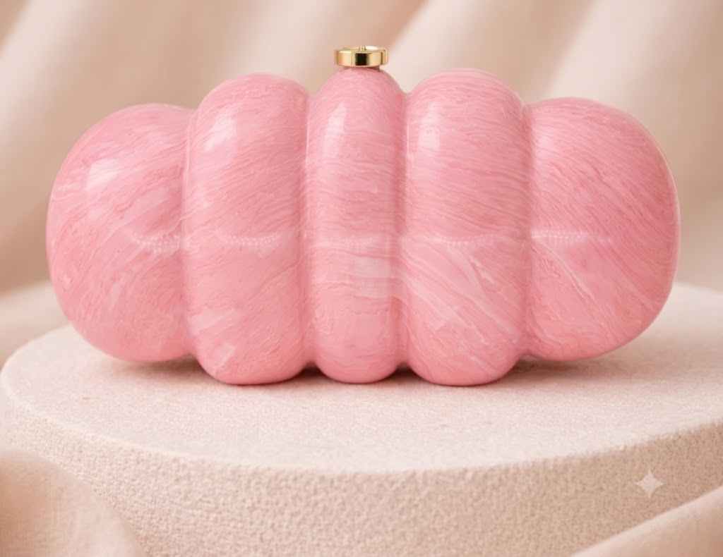 The Blush Marbled Cloud Clutch
