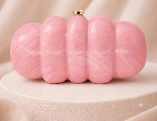 The Blush Marbled Cloud Clutch