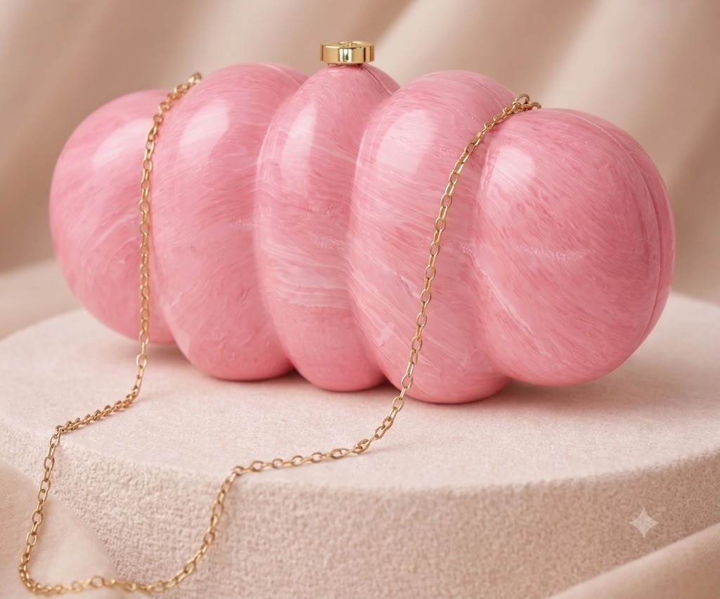 The Blush Marbled Cloud Clutch