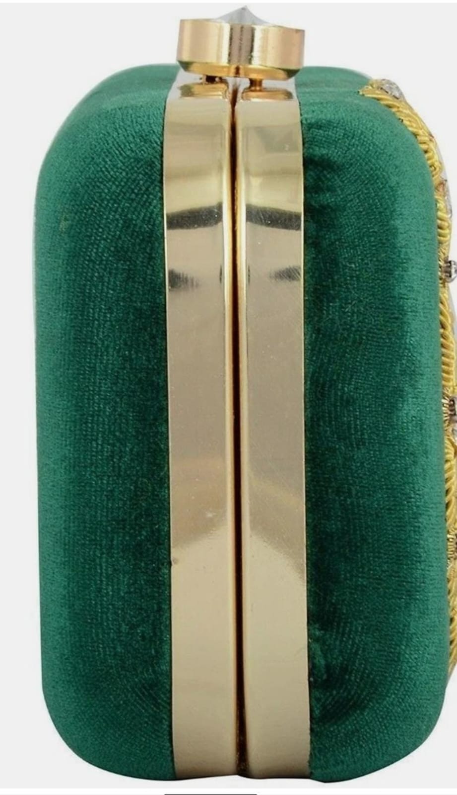 Royal Emerald Bloom – Handcrafted Statement Clutch
