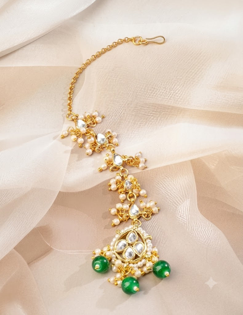 Majestic Emerald & Kundan Bridal Choker Set