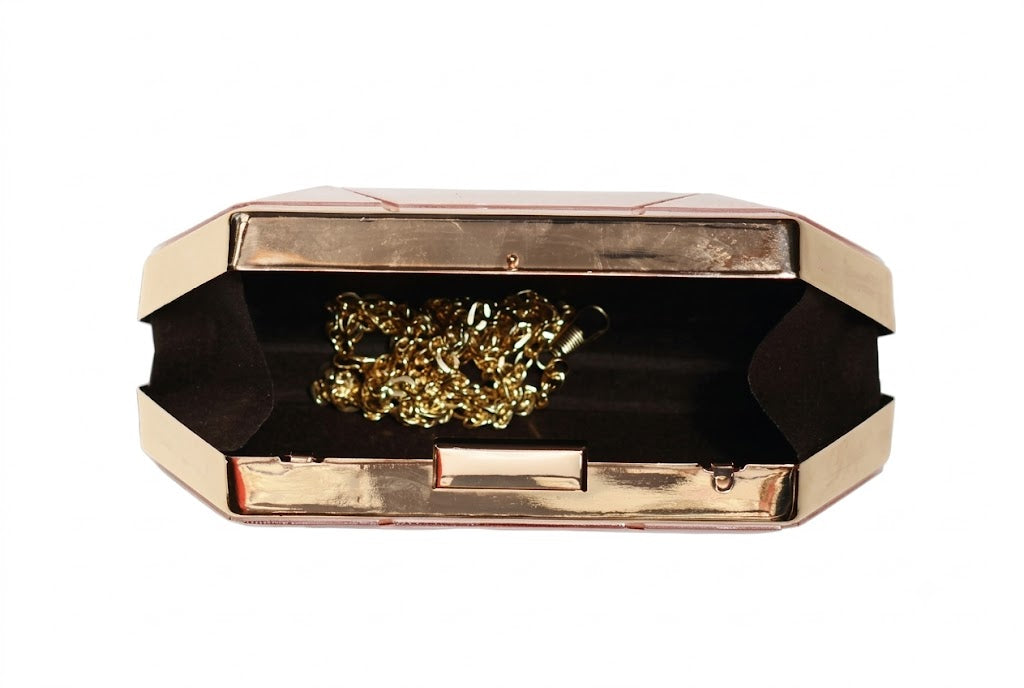 The Rose Quartz Geometric Prism Clutch