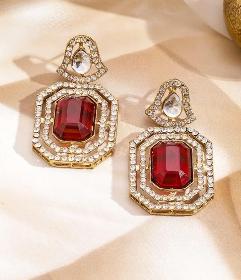 The Royal Crimson Empress: Tiered Kundan & Ruby Gemstone Bridal Set
