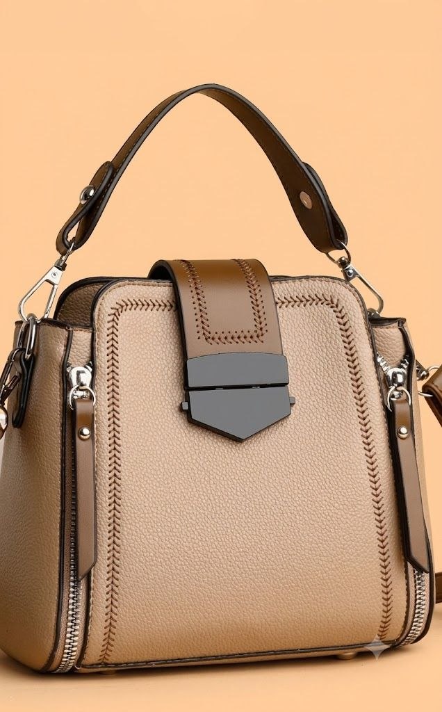 Urban Edge Stitched Bucket Crossbody
