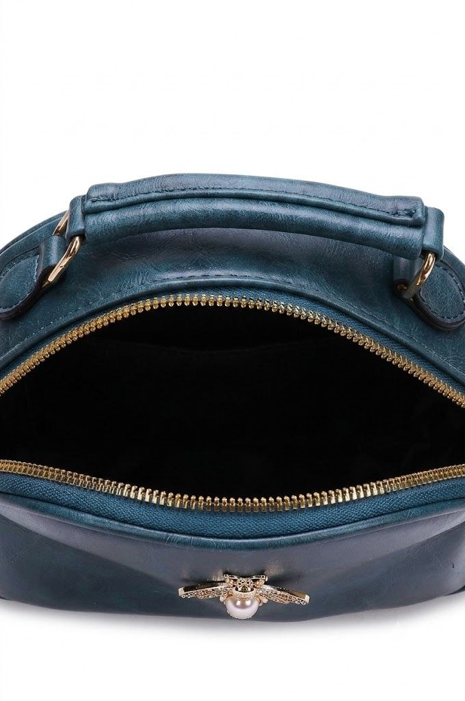 Parisian Honeybee Teal Crossbody