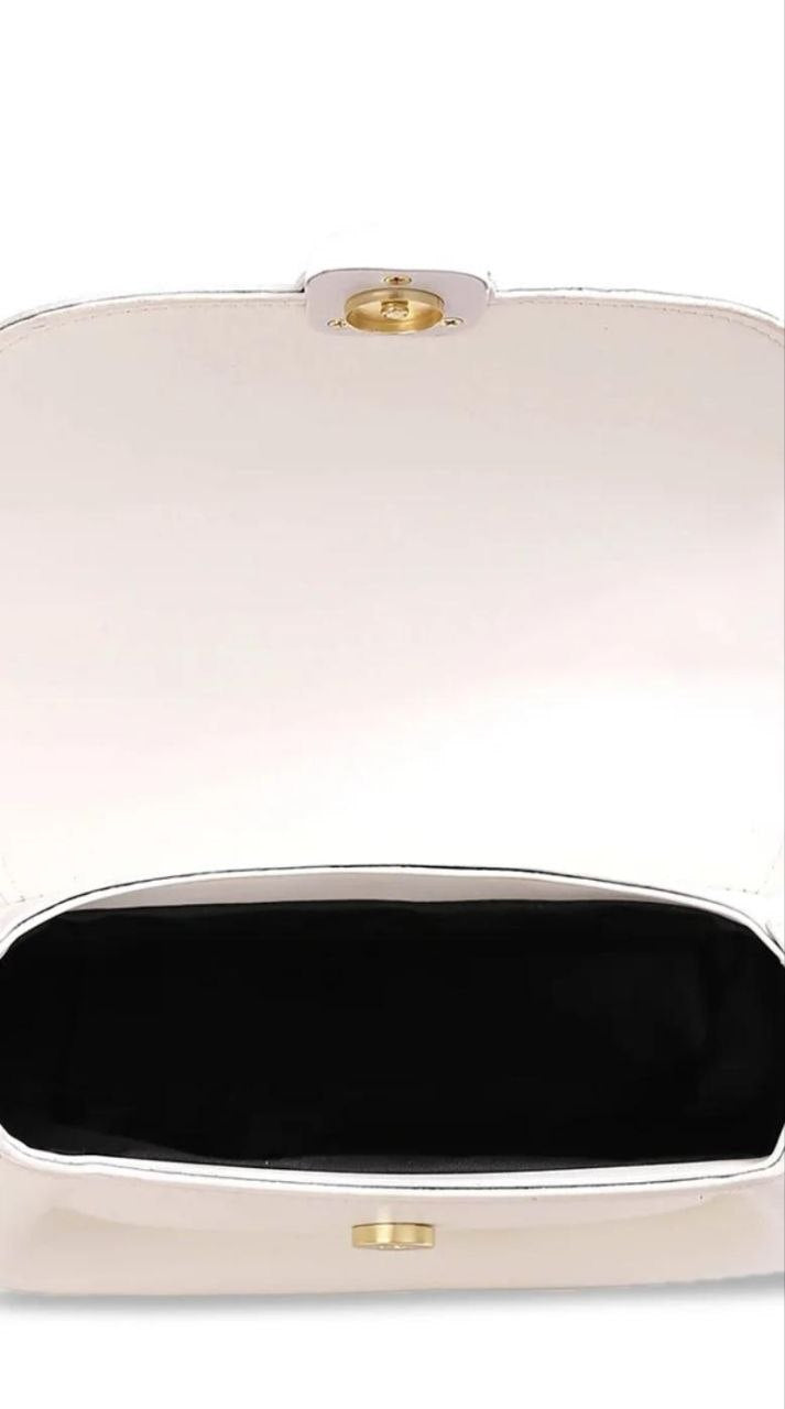 The Pure Minimalist Ivory Flap Bag