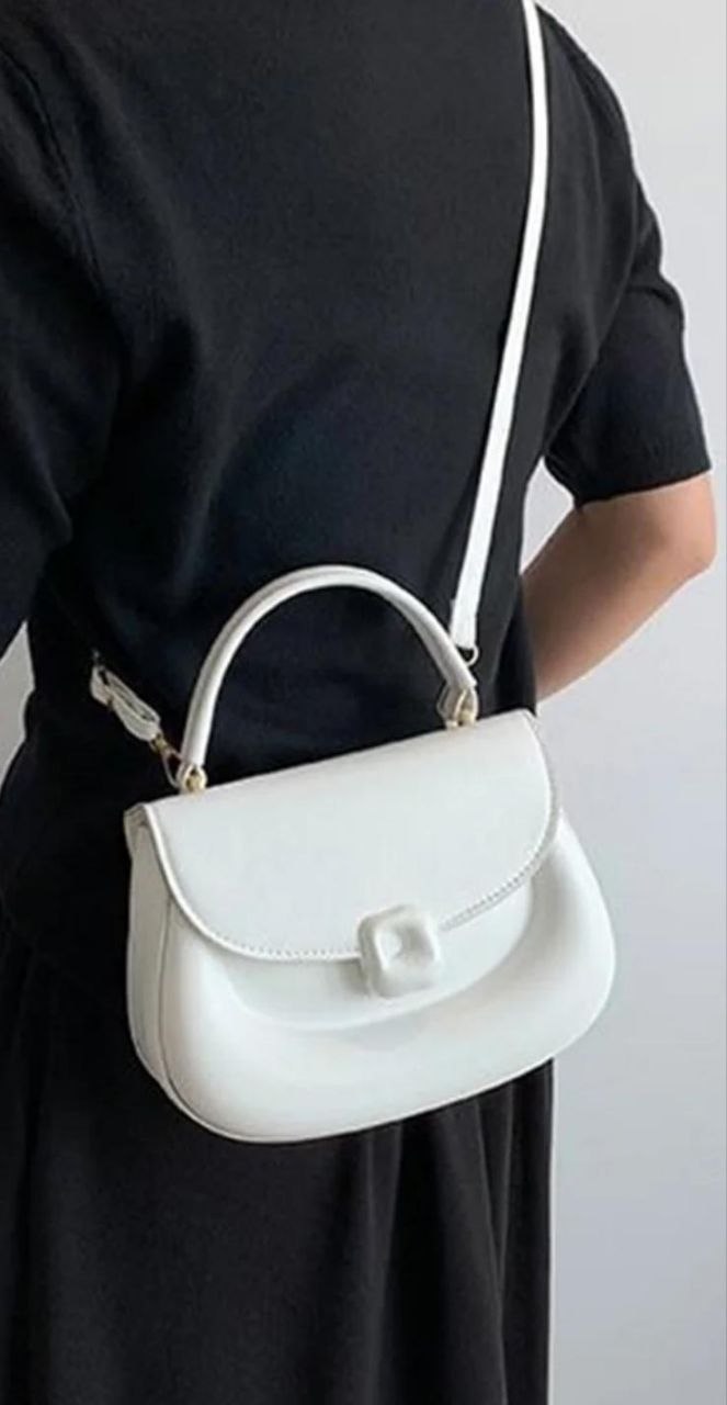 The Pure Minimalist Ivory Flap Bag