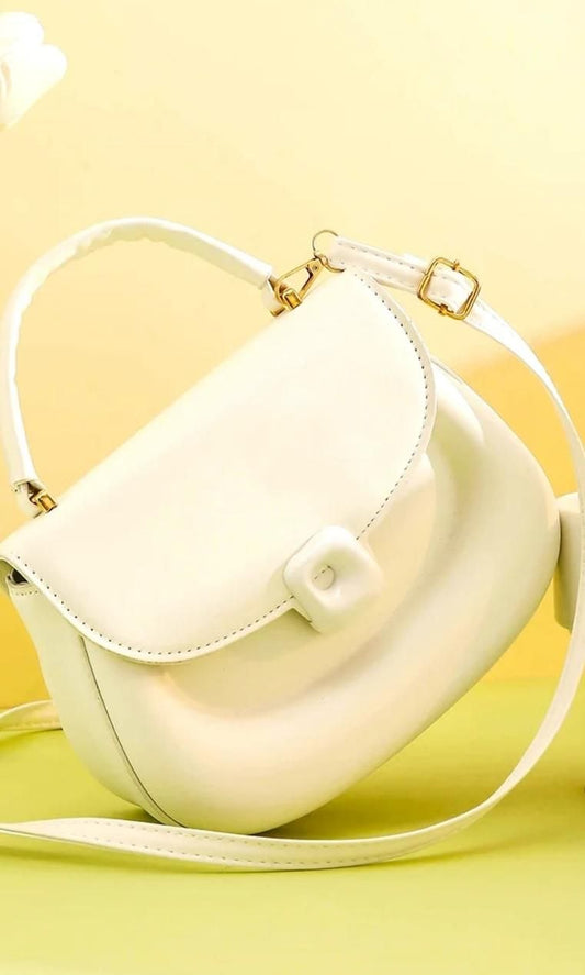 The Pure Minimalist Ivory Flap Bag