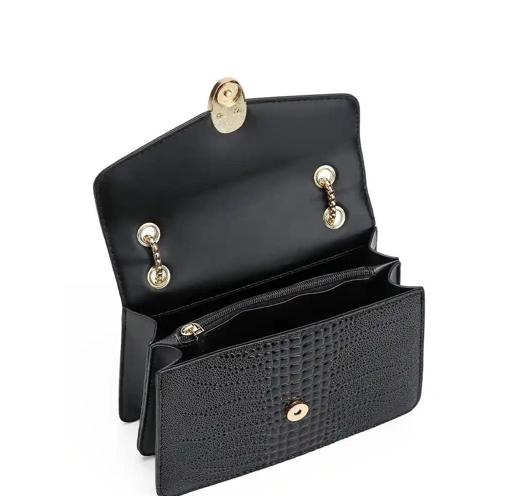The Viper Luxe Crocodile-Embossed Shoulder Bag