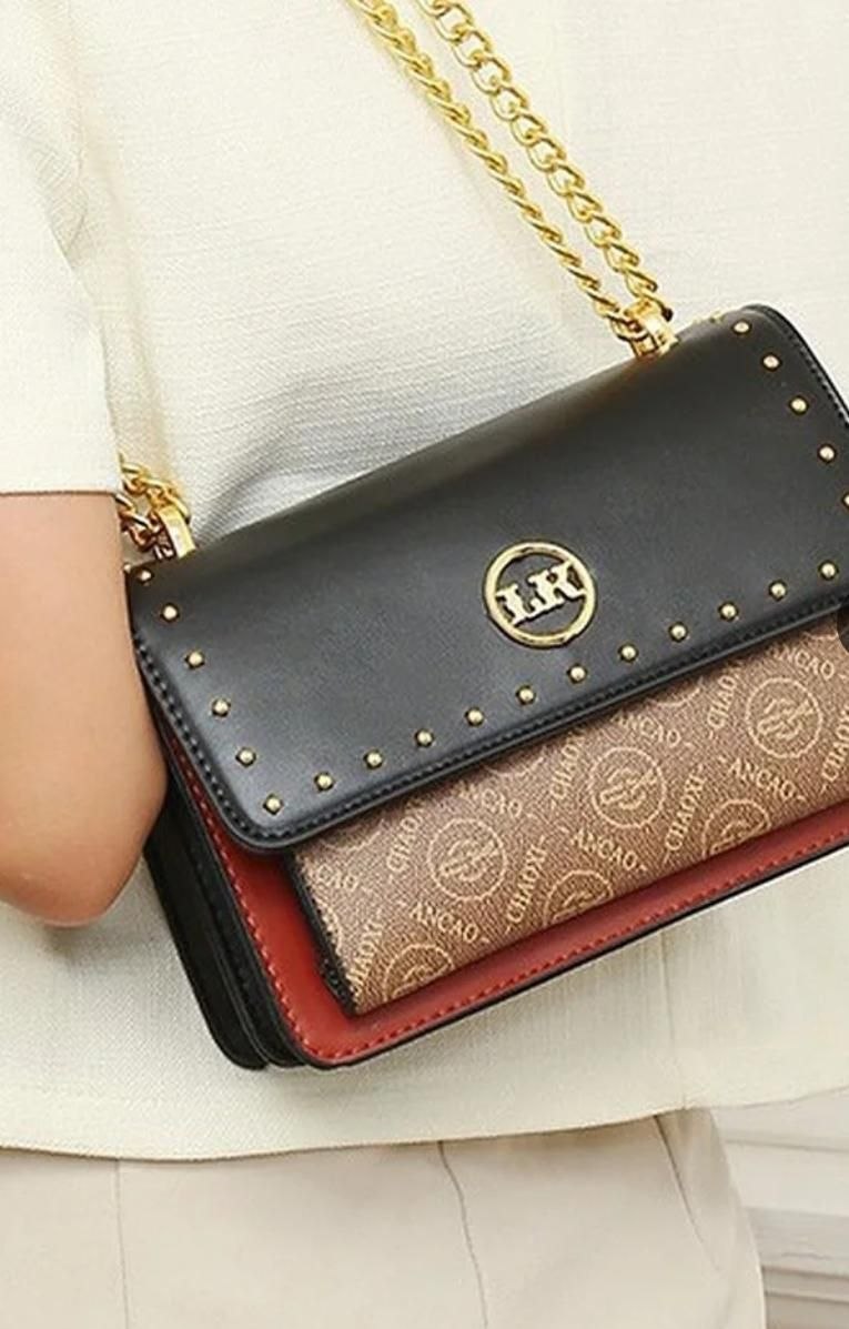 The Midnight Studded Monogram Shoulder Bag