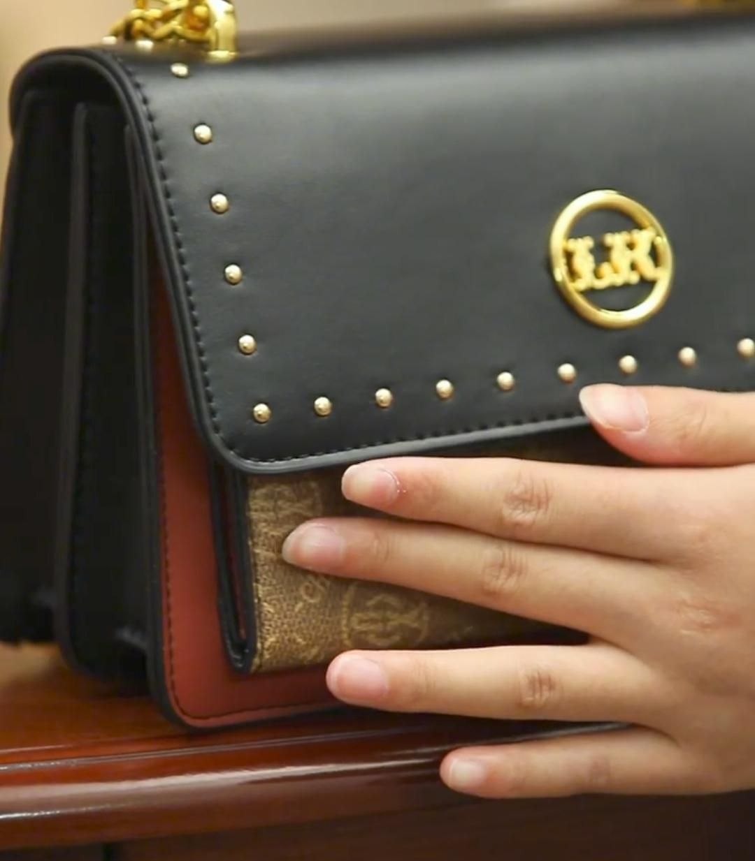 The Midnight Studded Monogram Shoulder Bag