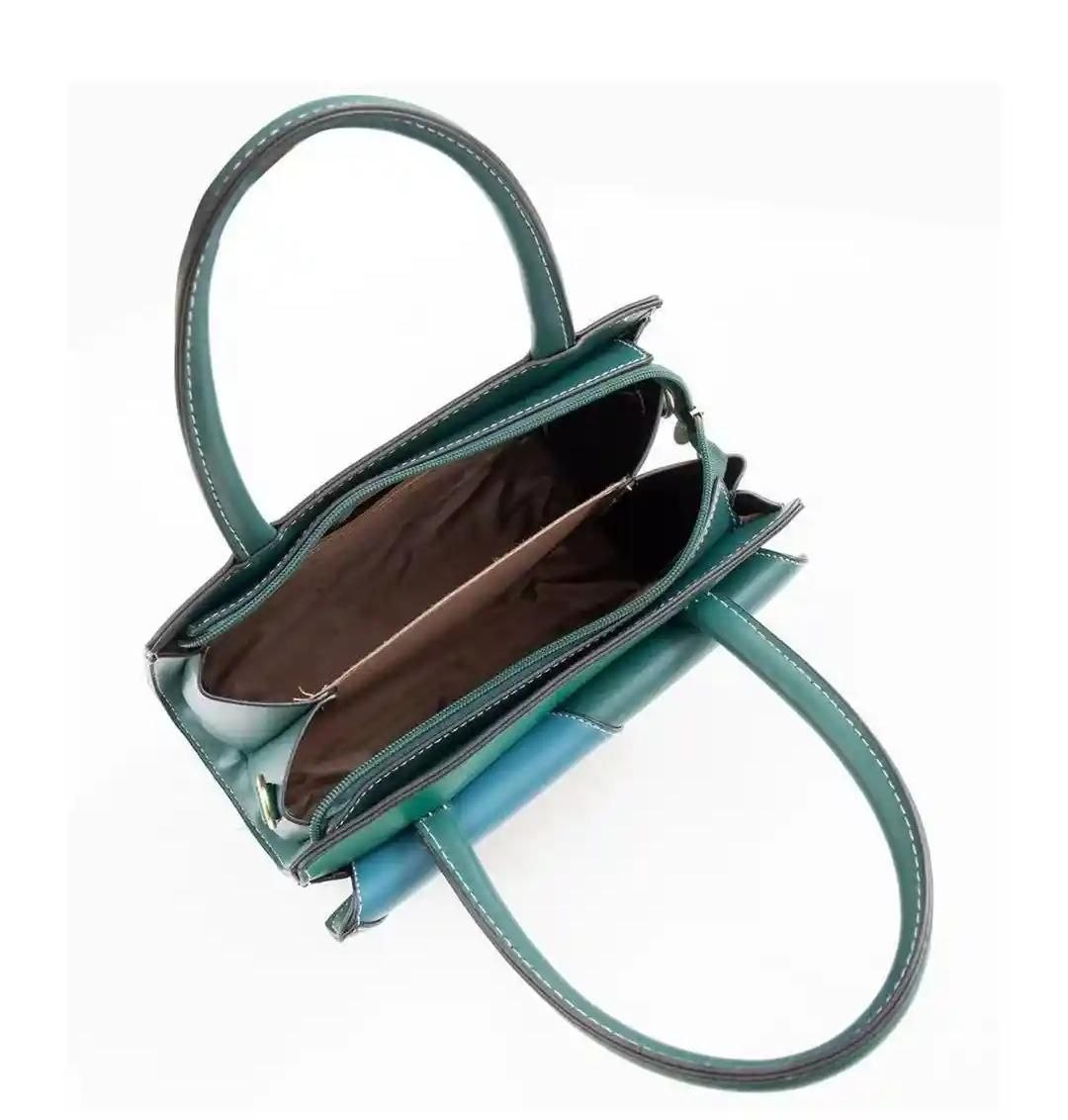 The Emerald Patchwork Luxe Satchel
